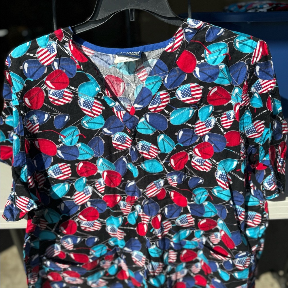 Printed Scrub Tops